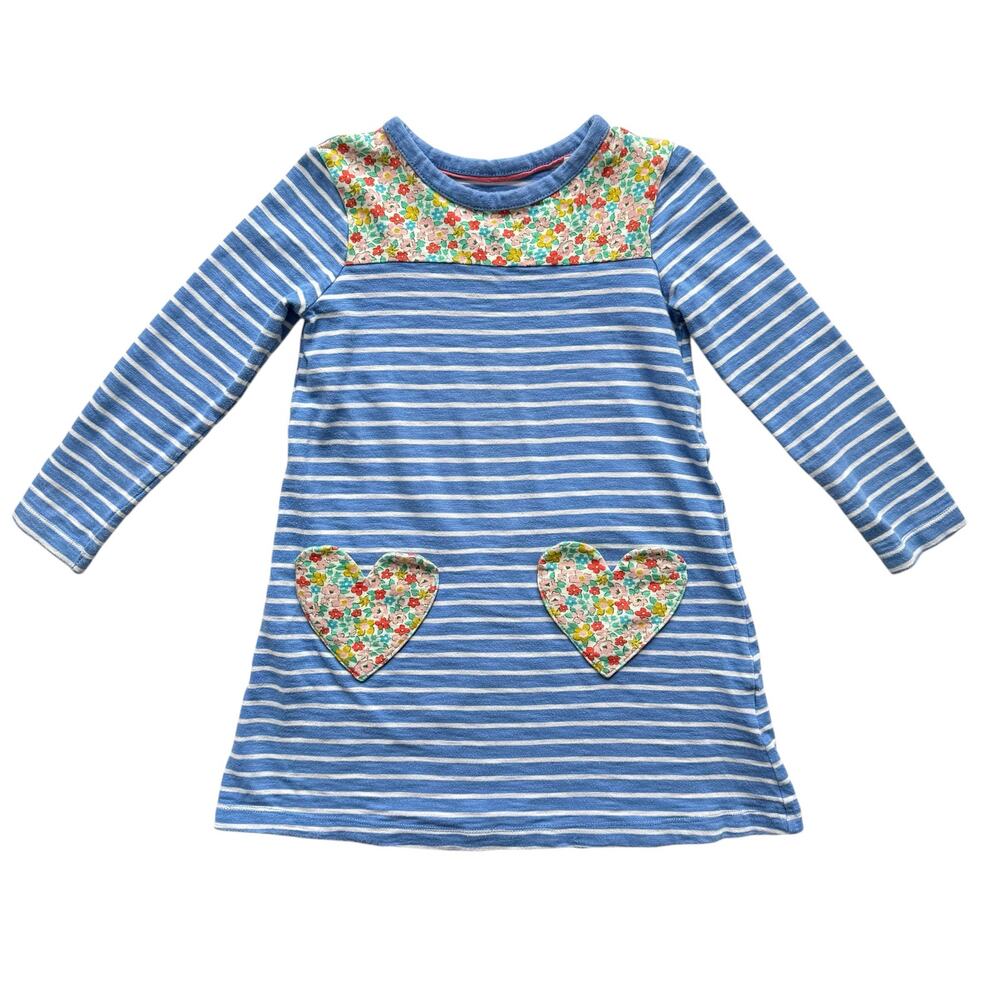 Mini Boden Heart Pocket Dress Size 5-6y